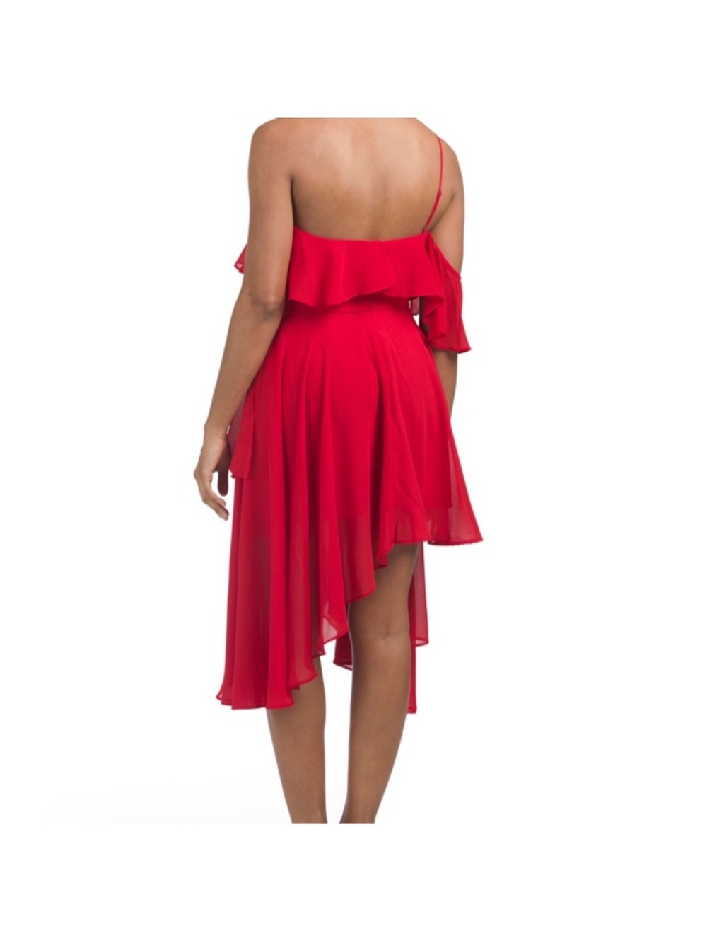 Keepsake Red Flowy Dress S - Picture 2 of 11